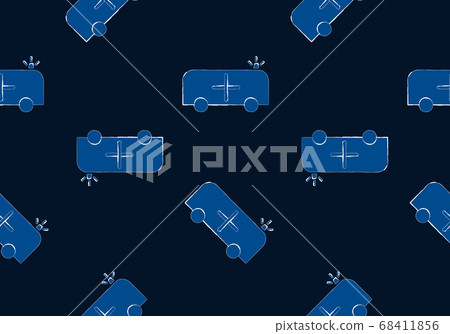 Ambulance car seamless pattern background Ambulance car seamless pattern background 68411856