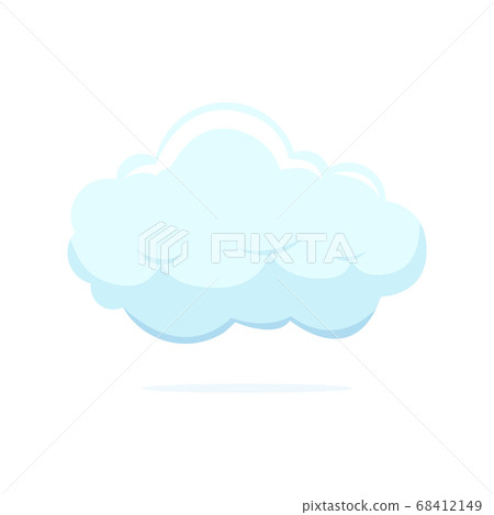 Blue color cartoon cloud logo icon object isolated Blue color cartoon cloud logo icon object isolated 68412149