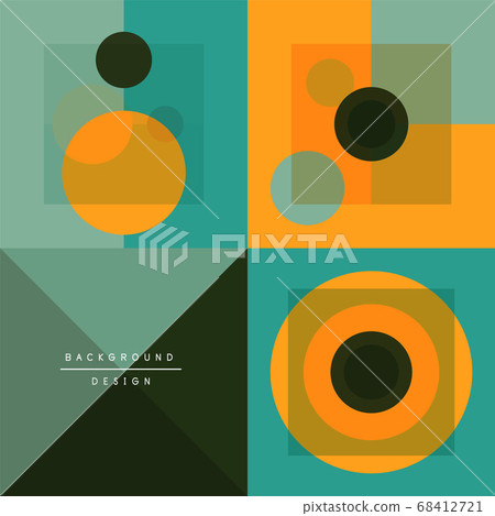 Neo memphis geometric pattern with circles, squares and lines. Pop art abstract background for covers, banners, flyers and posters and other templates 68412721
