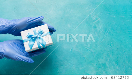 safety delivery pandemic protection hands present safety delivery pandemic protection hands present 68412753