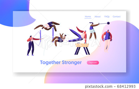 Professional Sport Activities. Sportsmen Workout Professional Sport Activities. Sportsmen Workout 68412993