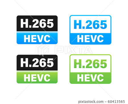 H.265 video compression standard. HEVC High Efficiency Video Coding. Vector stock illustration. 68413565