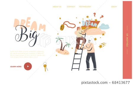 Aspiration and Motivation Achievement Landing Page Template. People Dare Taking Star from Sky, Characters Follow Dream Aspiration and Motivation Achievement Landing Page Template. People Dare Taking Star from Sky, Characters Follow Dream 68413677