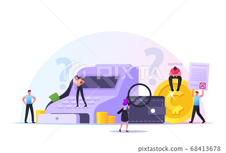 Cash Shortage Concept, Upset Characters Discover Money Shortfall in Cashier, Poor Frustrated Business People Bankrupt Cash Shortage Concept, Upset Characters Discover Money Shortfall in Cashier, Poor Frustrated Business People Bankrupt 68413678
