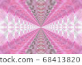 Pink abstract glass tunnel background, design 68413820