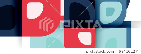 Set of vector modern geometric abstract backgrounds with repeating abstract round shapes patterns and shadow effects Set of vector modern geometric abstract backgrounds with repeating abstract round shapes patterns and shadow effects 68416127