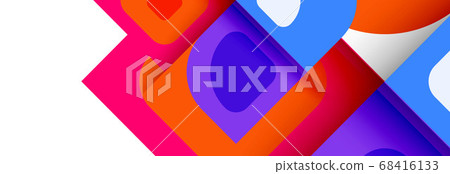 Set of vector modern geometric abstract backgrounds with repeating abstract round shapes patterns and shadow effects Set of vector modern geometric abstract backgrounds with repeating abstract round shapes patterns and shadow effects 68416133