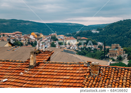 Panoramic view of Veliko Tarnovo old town in Bulgaria Panoramic view of Veliko Tarnovo old town in Bulgaria 68416692