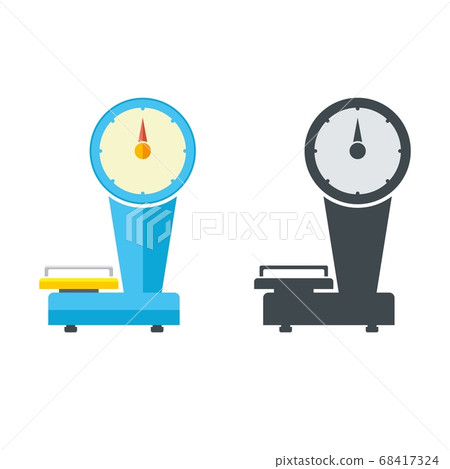 Old style weighing scale with circular dial. Old style weighing scale with circular dial. 68417324