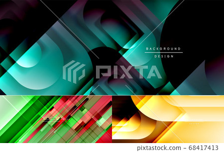 Geometric design backgrounds, abstract round - Stock Illustration  [68417413] - PIXTA