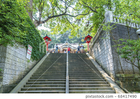 [神奈川縣]到江島神社的鶴穀神社的石階 68417490