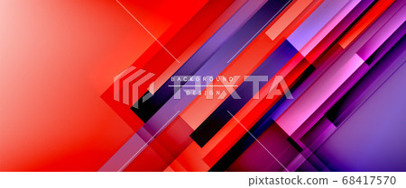 Dynamic lines on fluid color gradient. Trendy geometric abstract background for your text, logo or graphics 68417570