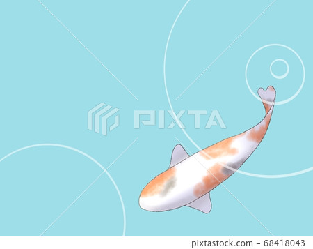 Anime background material Koi and water surface - Stock Illustration  [68418043] - PIXTA