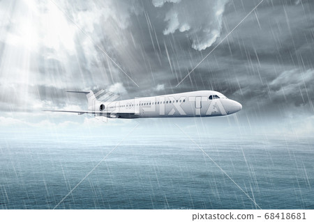 Airplane flying in the air Airplane flying in the air 68418681