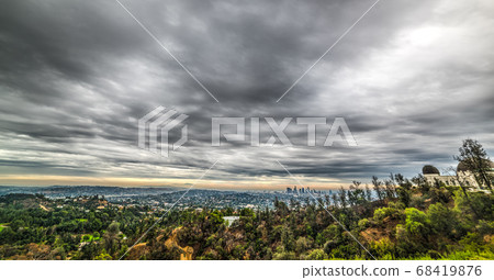 Overcast sky over Los Angeles 68419876