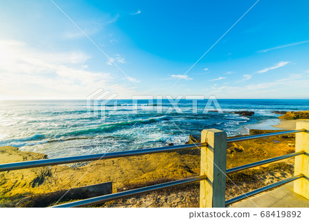 La Jolla beach at sunset La Jolla beach at sunset 68419892