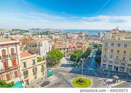 Cagliari cityscape on a clear day 68420073