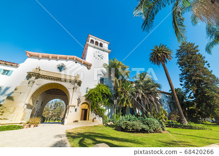 Santa Barbara courthouse on a clear day Santa Barbara courthouse on a clear day 68420266