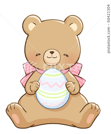 微笑的熊和復活節彩蛋 68421304