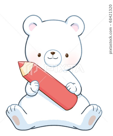 北極熊和鉛筆 68421320