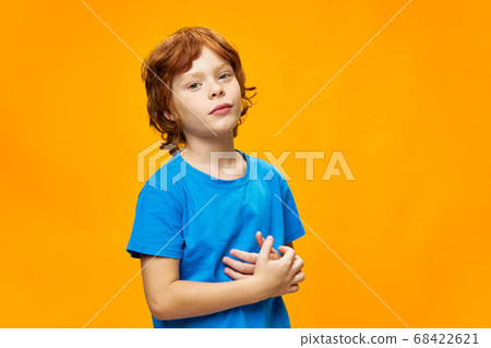 red t shirt side view