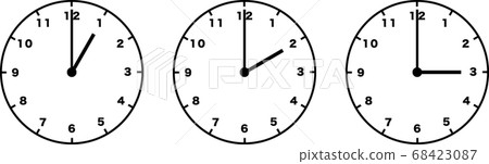 Clock_Simple_8-10am - Stock Illustration [68423087] - PIXTA