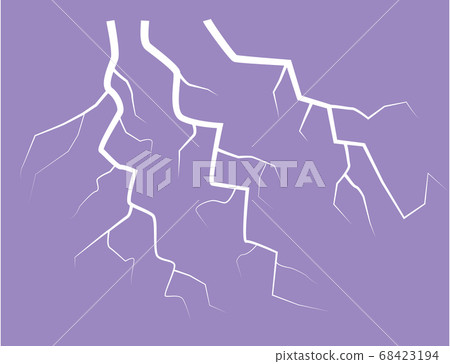 Silhouette Of A Thunder Lightning On A Lilac Background 68423194
