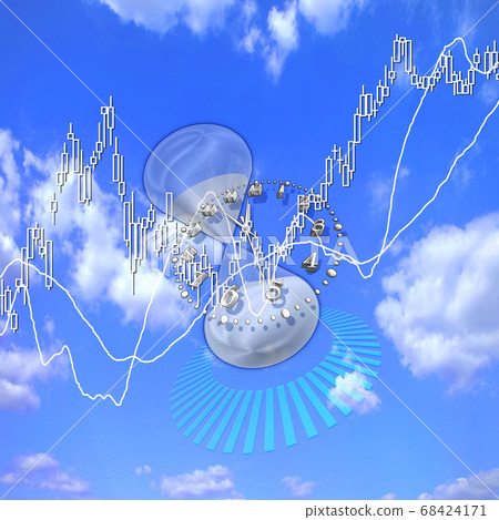 Hourglass, analog clock and stock quote Hourglass, analog clock and stock quote 68424171