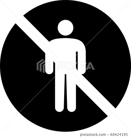 Off-limits pictogram (silhouette ver.) 68424195