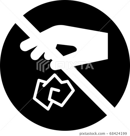 No littering pictogram (silhouette ver.) 68424199