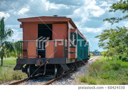 Old steam locomotives or railway trains 68424330