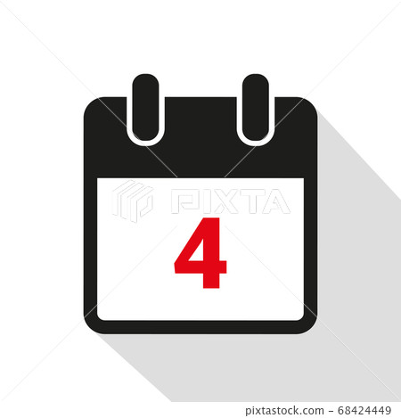 simple calendar icon 4 on white background 68424449