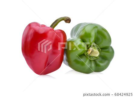 Fresh sweet pepper isolated on white background Fresh sweet pepper isolated on white background 68424925