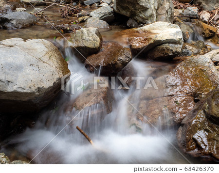Akigawa Valley Waterfall and Clear Stream 68426370
