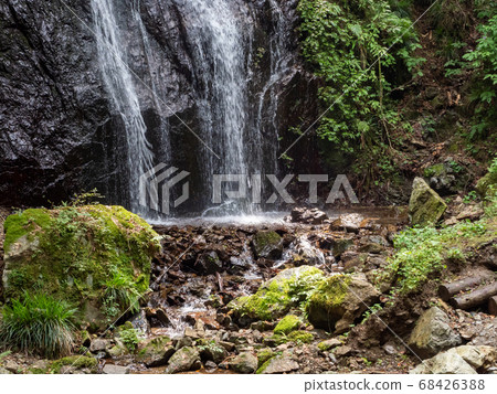 Akigawa Valley Waterfall and Clear Stream 68426388