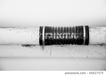 PVC rubber pipe join connector installed repair fixed clogged pipeline PVC rubber pipe join connector installed repair fixed clogged pipeline 68427375
