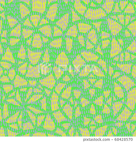 Geometric abstract seamless pattern. Stained glass mosaic ornament. Kaleidoscope lace grid background. Geometric abstract seamless pattern. Stained glass mosaic ornament. Kaleidoscope lace grid background. 68428570