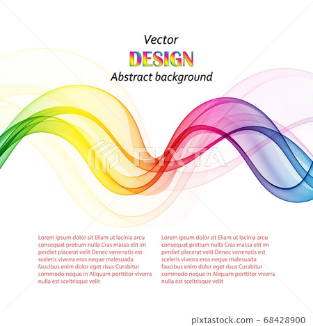 Abstract colorful background with wave, vector illustration 68428900