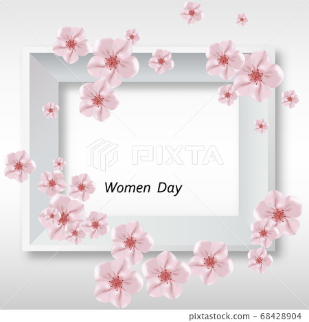 Sakura flowers Spring background frame place for text vector illustration eps10 Sakura flowers Spring background frame place for text vector illustration eps10 68428904