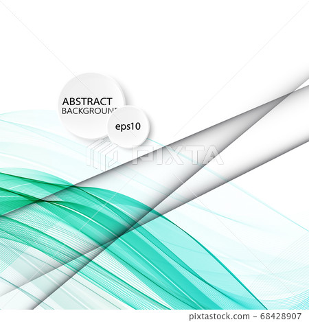 abstract blue business technology wave vector background eps10 68428907