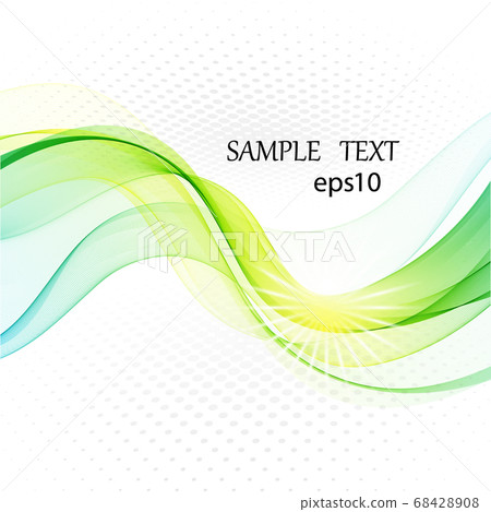 Bright green smooth waves vector design background eps10 Bright green smooth waves vector design background eps10 68428908