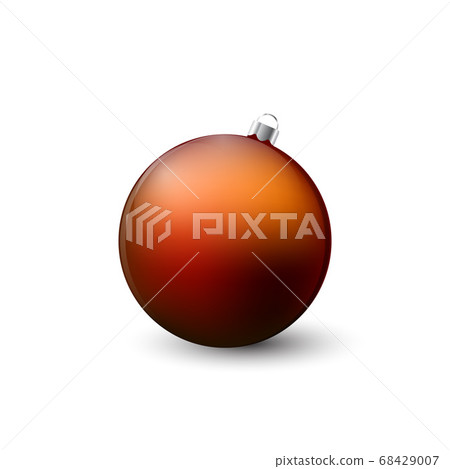 Christmas ball - Red - Decorated design vector... - Stock Illustration ...