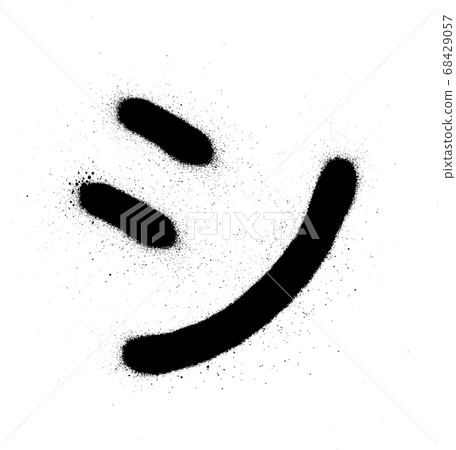 graffiti japanese SHI character sprayed in black graffiti japanese SHI character sprayed in black 68429057