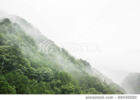 Mountain landscape with clouds in bad weather 68430090