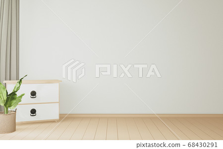 tropical room interior with cabinet and plants tropical room interior with cabinet and plants 68430291