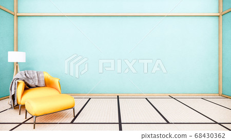 interior design has a armchair on empty mint room 68430362