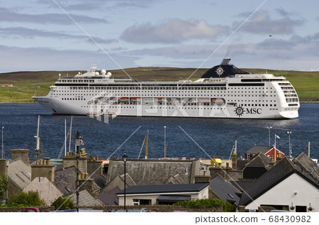 MSC Cruise ship in Scotland, Shetland Island MSC Cruise ship in Scotland, Shetland Island 68430982