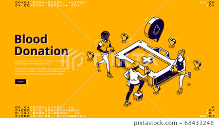 Blood donation isometric landing, donor experience 68431248
