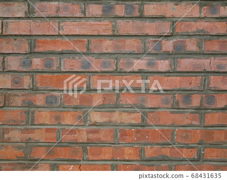 A wall constructed in glazed-headed Flemish bond with bricks A wall constructed in glazed-headed Flemish bond with bricks 68431635