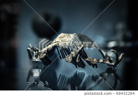 Object printed on metal 3d printer close-up 68432264